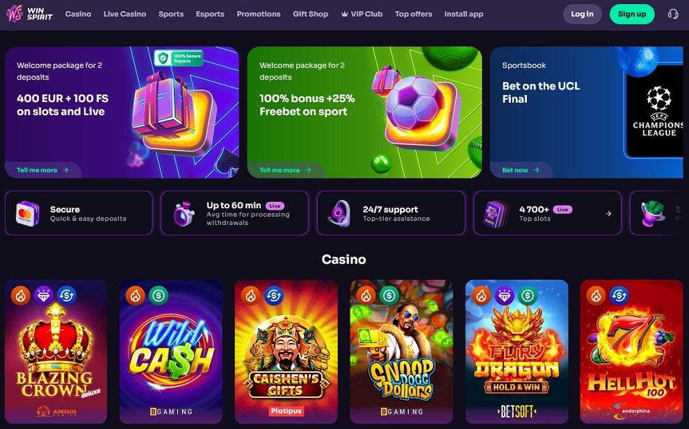 WinSpirit Casino Review