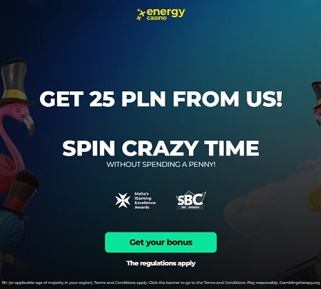 Crazy Time No Deposit Bonus at EnergyCasino