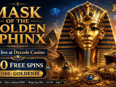 Mask of the Golden Sphinx Free Spins at Decode Casino