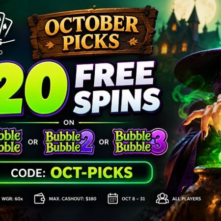 Uptown Aces October Picks: 20 Free Spins + 250% Bonus